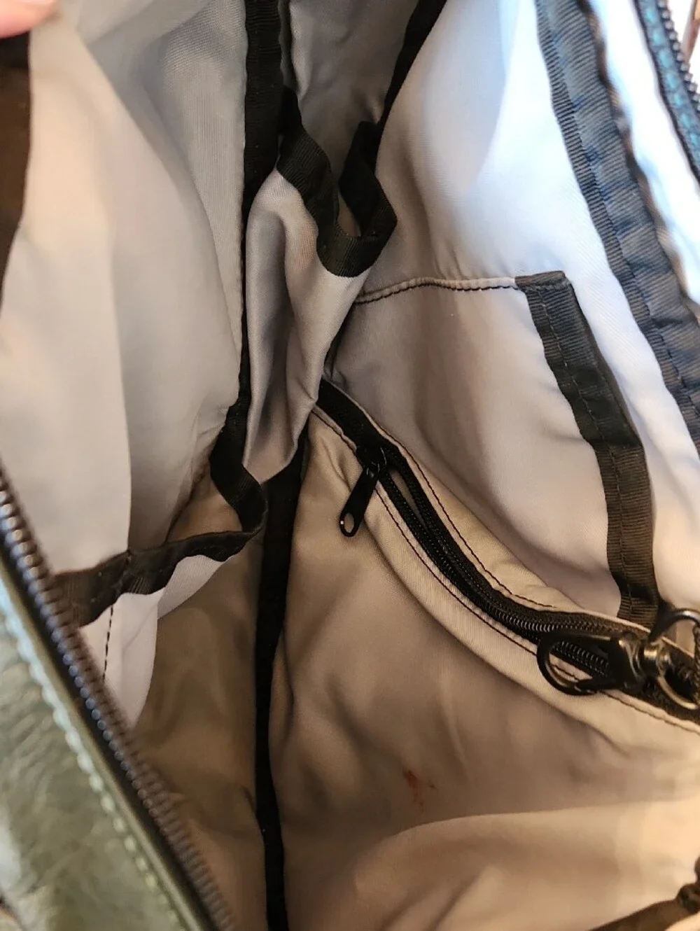 Ameribag Dark Green Leather Sling Backpack